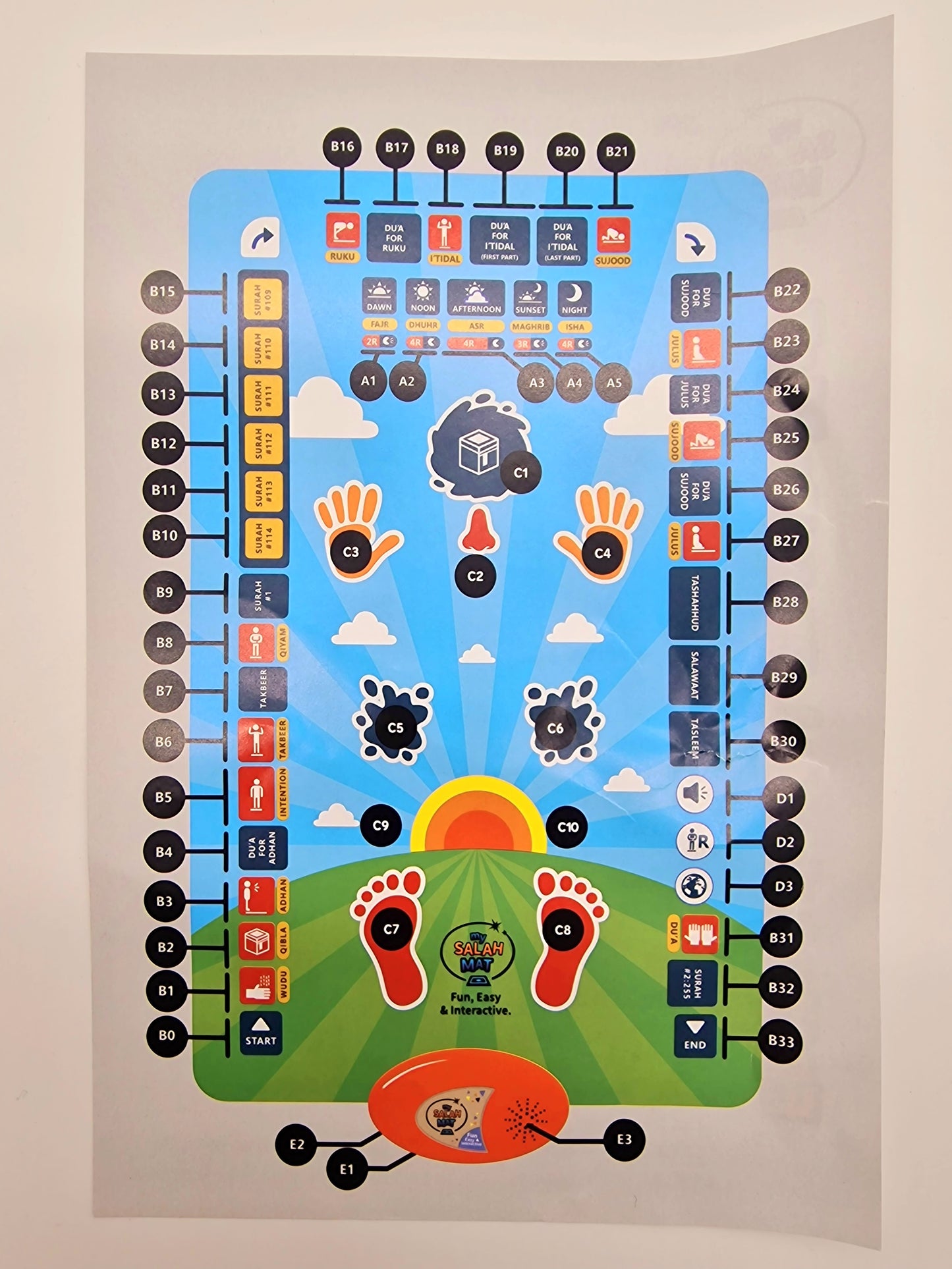 Tapis de Prière Interactif pour Enfants / Educational Prayer Mat