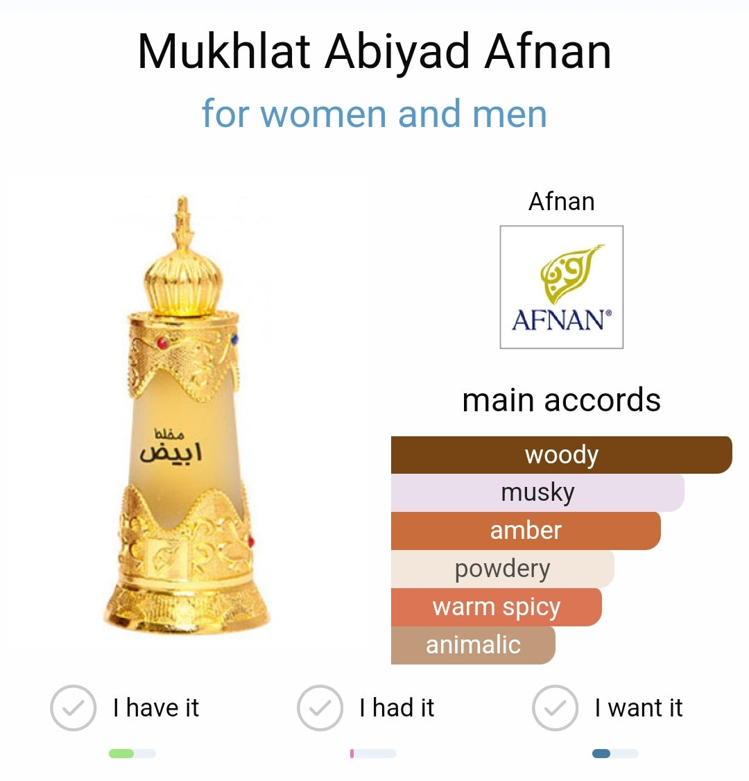 MUKHALLAT ABIYAD Concentrated Perfumed Oil